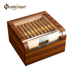 Luxury Cigar Humidor with Glass Lid– Display and Store with Style