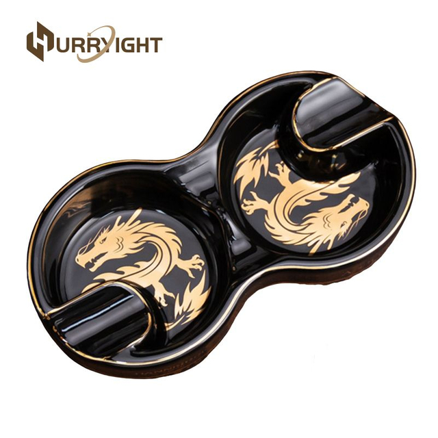 Custom 8- Shaped Ceramic Ashtray